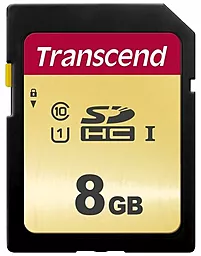 Карта памяти Transcend SDHC 8GB 500S Class 10 UHS-I U1 (TS8GSDC500S)