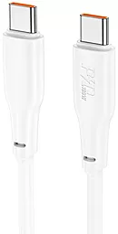 Кабель USB PD Hoco X93 Force 100W 3A Type-C - Type-C Cable White