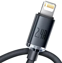 Кабель USB Baseus Crystal Shine Series 2.4A 1.2M Lightning Cable Black (CAJY000001) - миниатюра 2