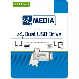 Флешка Verbatim MyDual 64GB USB 3.2 Gen1 / USB-C (069270) - миниатюра 3