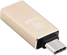 OTG-переходник Baseus Sharp series Type-C USB 3.1 to USB 3.0 Gold (CATYPEC-DL0R) - миниатюра 3