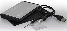 Карман для HDD Frime SATA 2.5", USB 2.0, Metal, Silver (FHE21.25U20) - миниатюра 2