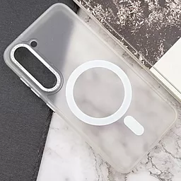 Чехол Epik TPU Lyon frosted with MagSafe для Samsung Galaxy S23 White - миниатюра 4