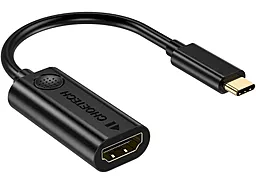 Видео переходник (адаптер) Choetech USB Type-C - HDMI v2.0 4k 30hz 0.15m black (HUB-H04)