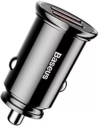 Автомобильное зарядное устройство Baseus CCALL 30W QC 3.0 Circular Plastic 2xUSB-A black (CCALL-YD)