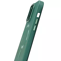 Чехол Epik Bonbon Leather Metal Style with MagSafe для Apple iPhone 14 Pro Max Pine Green - миниатюра 2