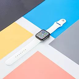 Сменный ремешок COTEetCI W3 Sport Band White для умных часов Apple Watch 42mm/44mm/45mm/49mm (CS2086-WH) - миниатюра 2