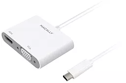 Видео переходник (адаптер) Macally USB Type-C - HDMI/VGA Adapter Series White (UCVH4K)