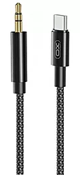 Аудіо кабель XO NB-R211B Aux mini Jack 3.5 mm - USB Type-C M/M Cable 1 м black