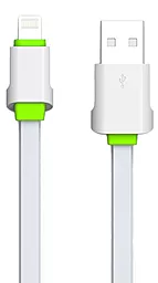 USB Кабель LDNio Lightning flat 2.1A 2 м. White (LS01)
