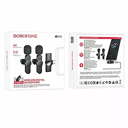 Микрофон Borofone BFK12 Twin Type-C/Lightning Black - миниатюра 2