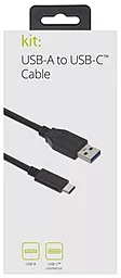 USB Кабель Kit USB-C to USB-A Gen 2 Black (CAUSBDAT) - мініатюра 2