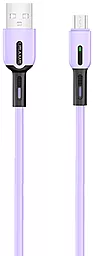 USB Кабель Usams U51 Silicone micro USB Cable Purple