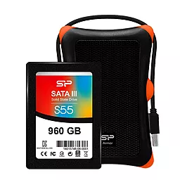 SSD Накопитель Silicon Power S55 960 GB (SP960GBSS3S55S27)