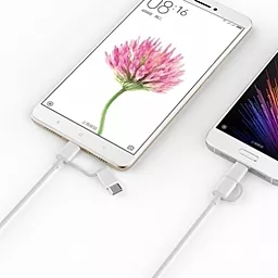 Кабель USB Xiaomi Mi 2-in-1 USB to micro USB/Type-C Cable White - миниатюра 4