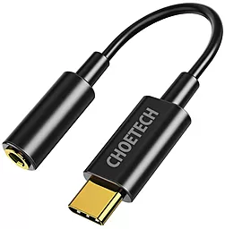 Аудіо-перехідник Choetech M-F USB Type-C - 3.5mm Black (CDLA)