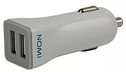 Автомобільний зарядний пристрій Nomi CC02210 2 порта 2A White - мініатюра 2