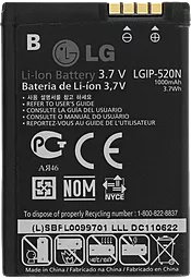 Аккумулятор LG BL40 New Chocolate / LGIP-520N (1000 mAh) 12 мес. гарантии