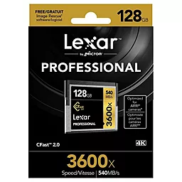 Карта памяти Lexar Compact Flash 128GB CFast 2.0 Professional 3600X (LC128CRBEU3600) - миниатюра 2