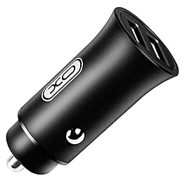 Автомобильное зарядное устройство XO CC15 Double USB 2.1A Black