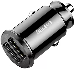 Автомобильное зарядное устройство Baseus CCALL 30W QC 3.0 Circular Plastic 2xUSB-A black (CCALL-YD) - миниатюра 4