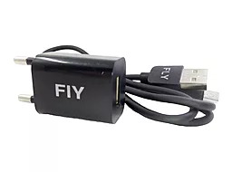 Сетевое зарядное устройство Fly DC Power Charger + micro USB (1.5A) Black - миниатюра 2