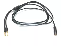 Аудіо розгалужувач PowerPlant UPA21 mini Jack 3.5mm 2xM/F black (DV00DV4057) - мініатюра 3