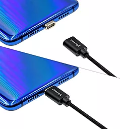 Кабель USB Grand-X Magnetic 12W 2.4A Lightning Cable Black (MG-01L) - миниатюра 4