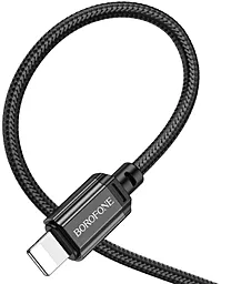 Кабель USB Borofone BX87 Sharp 2.4A Lightning Cable Black - миниатюра 4