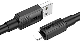 Кабель USB Hoco X84 Solid 2.4a Lightning Cable Black - миниатюра 2