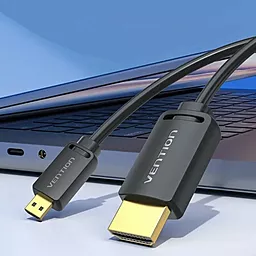 Видеокабель Vention HDMI - microHDMI 1.5m v2.0 4k 60hz black (AGIBG) - миниатюра 4