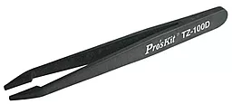 Пінцет Pro'sKit TZ-100D з плоскими кінчиками 110мм