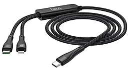 Кабель USB PD U102 100w 5a USB Type-C - Lightning/Type-C cable black - миниатюра 5