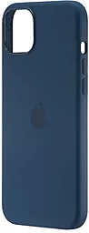 Чехол Silicone Case Full with MagSafe and SplashScreen для Apple iPhone 15 Plus Storm Blue