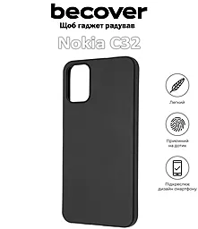 Чехол BeCover для Nokia C32  Black (709622)