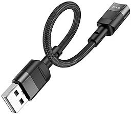 Адаптер-переходник Hoco U107 M-F USB-A -> USB Type-C Black - миниатюра 4