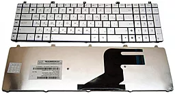 Клавіатура для ноутбуку Asus N55S N55SF N55SL N75S N75SF N75SL Pro7DS X5QS X7DS срібляста
