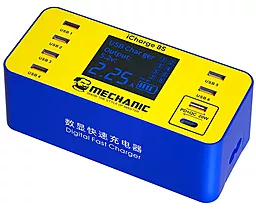 Сетевое зарядное устройство MECHANIC iCharge 8S 7xUSB-A+USB-C 40W PD/QC3.0 Blue/Yellow - миниатюра 2