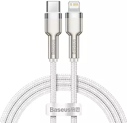 USB PD Кабель Baseus Cafule Metal 20W USB Type-C - Lightning Cable White (CATLJK-A02)