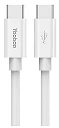 Кабель USB Yoobao YB-CC2 2M USB Type-C - Type-C Cable White