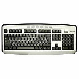 Клавіатура A4Tech PS/2 (KLS-23MU) Silver/ Black - мініатюра 2