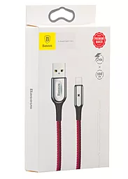Кабель USB Baseus X-Type Light 2.4A 0.5M Lightning Cable Red (CALXD-A09) - миниатюра 2