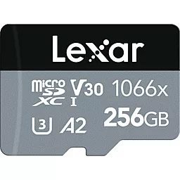 Карта памяти Lexar microSDXC 256GB 1066x Silver Class 10 UHS-I U3 V30 A2 + SD-адаптер (LMS1066256G-BNANG) - миниатюра 2