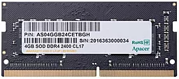 Оперативна пам'ять для ноутбука Apacer 8GB SO-DIMM DDR4 2400MHz (ES.08G2T.KFM)