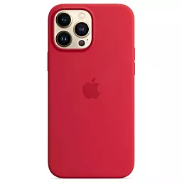 Чехол Apple Silicone Case Full with MagSafe and SplashScreen для Apple iPhone 13 Pro Red