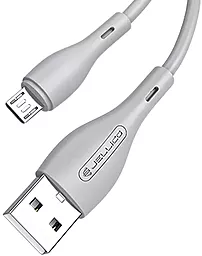Кабель USB Jellico A14 15W 3A micro USB Cable Gray - миниатюра 2
