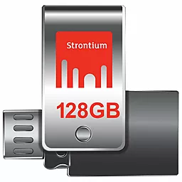 Флешка Strontium Flash 128GB Nitro Plus Silver OTG USB 3.0 (SR128GSLOTG1Z)