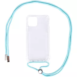 Чехол Epik Crossbody Transparent Apple iPhone 11 Turquoise