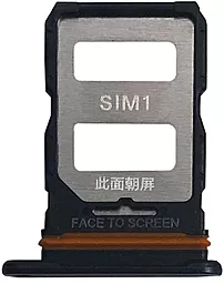 Держатель (лоток) Сим карты Xiaomi 12 Lite Dual SIM Black
