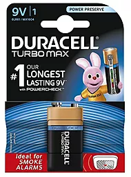Батарейка Duracell 6LR61 (крона) Turbo Max (MN1604)